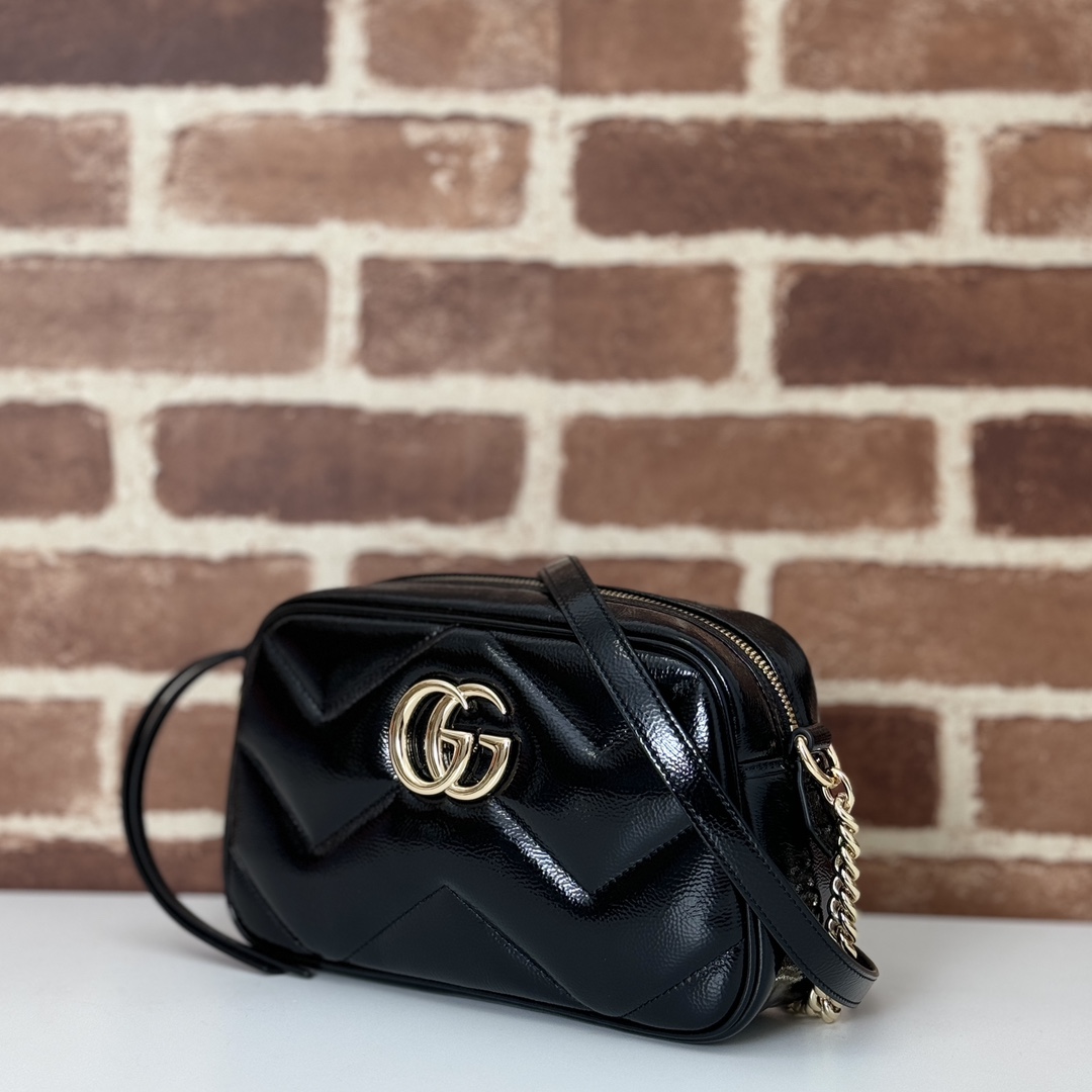 Gucci Small GG Marmont Shoulder Bag | Black