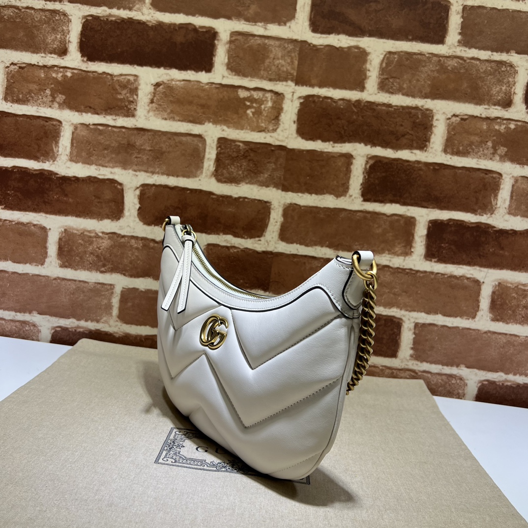 Gucci Small GG Marmont Shoulder Bag | White