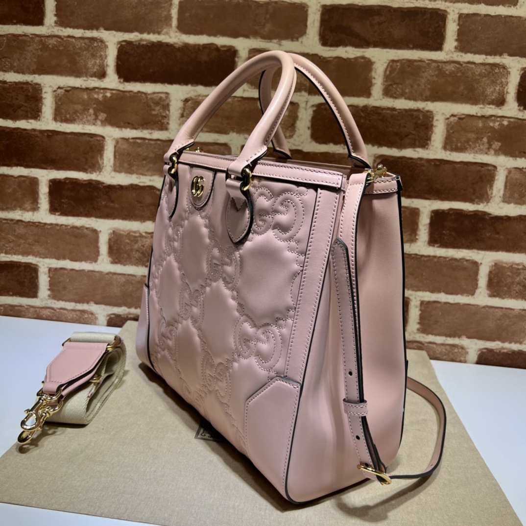 Gucci Small GG Matelassé top-handle Bag | Pink