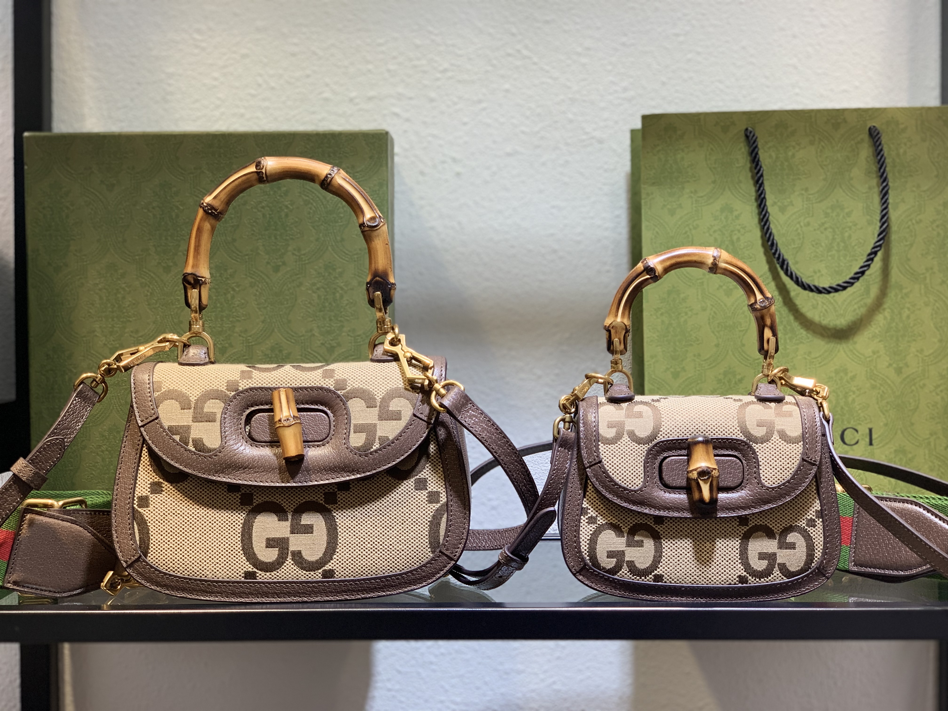 Gucci Small Jumbo Bamboo Caramel