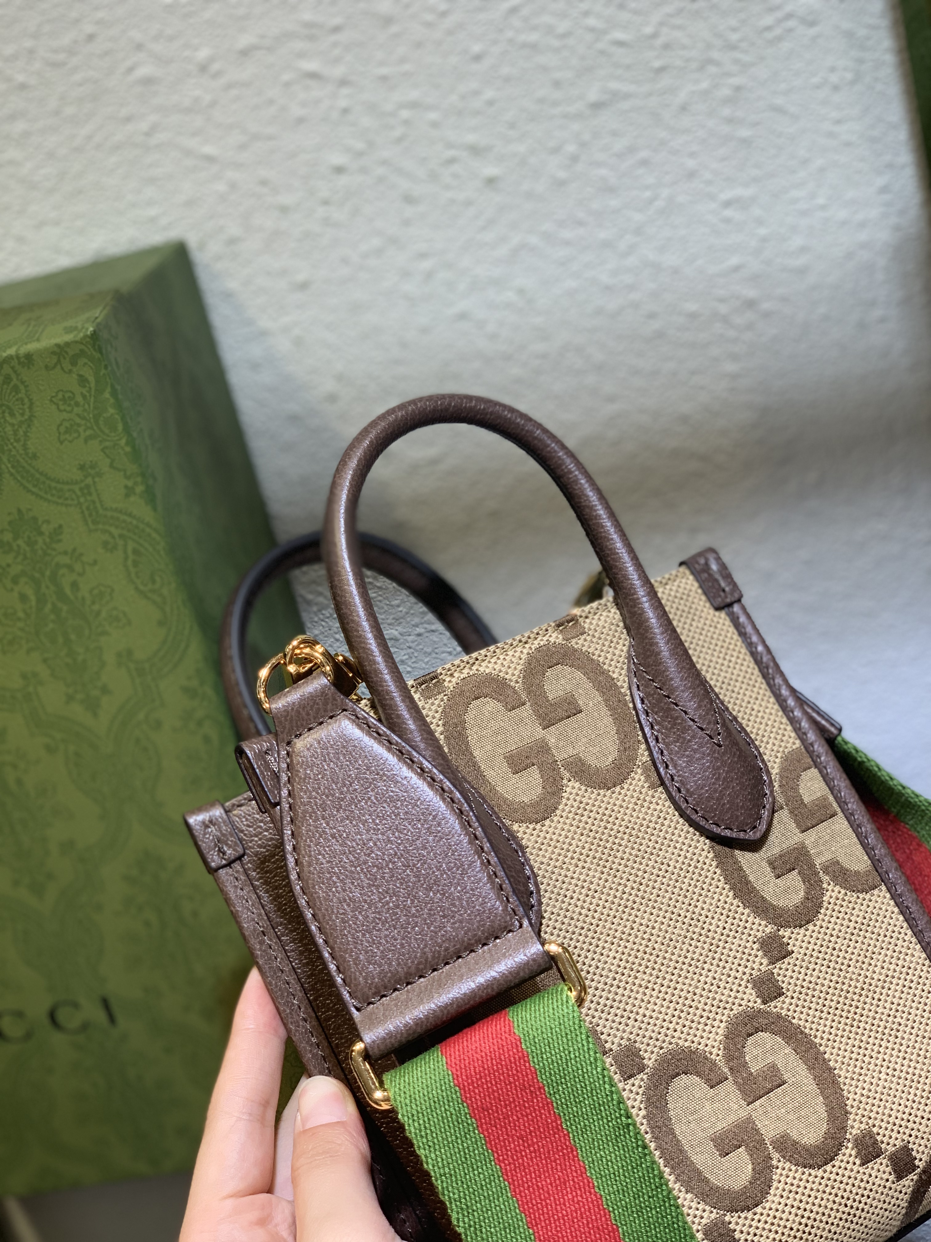 Gucci Vertical Tote Jumbo GG Canvas Mini