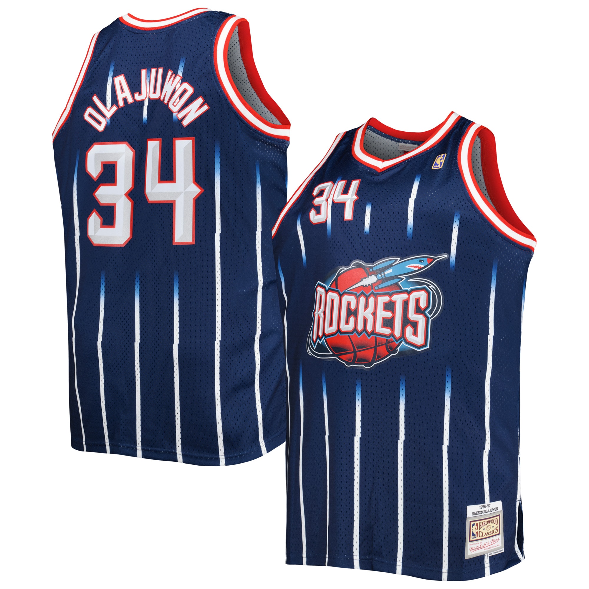 Mitchell & Ness Hakeem Olajuwon Jersey – Premium 1996/97 Rockets #34 Swingman