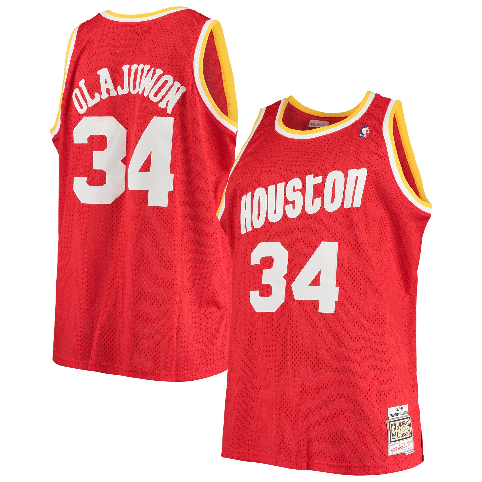 Olajuwon Big Tall Hardwood Jersey #34 - Premium Houston Rockets Classic