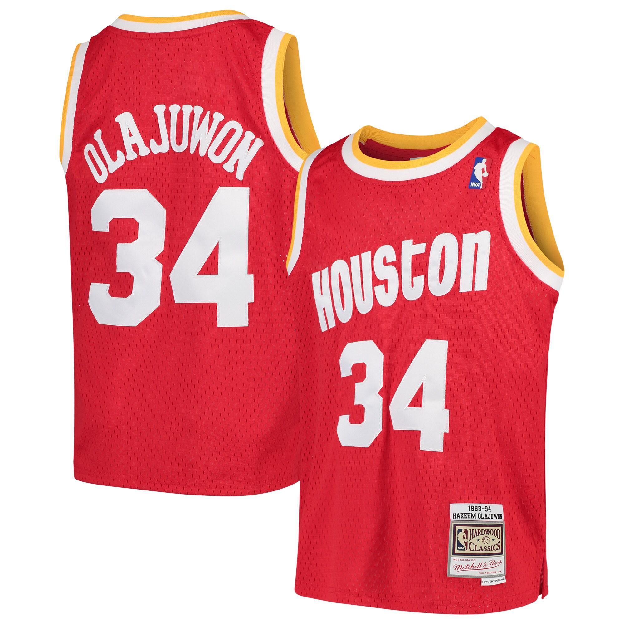 Mitchell Ness Hakeem Olajuwon Youth Jersey - Ultimate 1993-94 Red