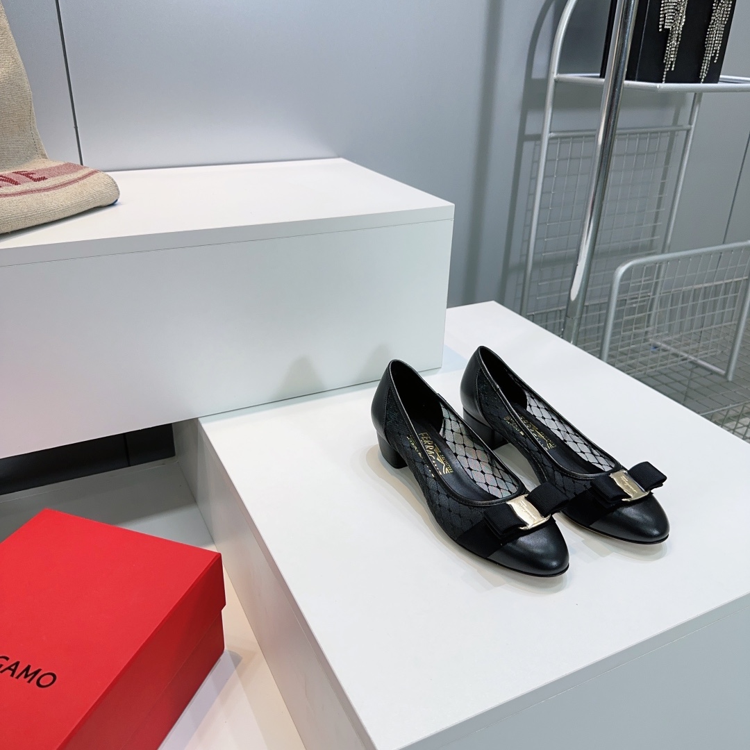 Harrods Salvatore Black Ferragamo Vara Mesh Heels 30 | Harrods