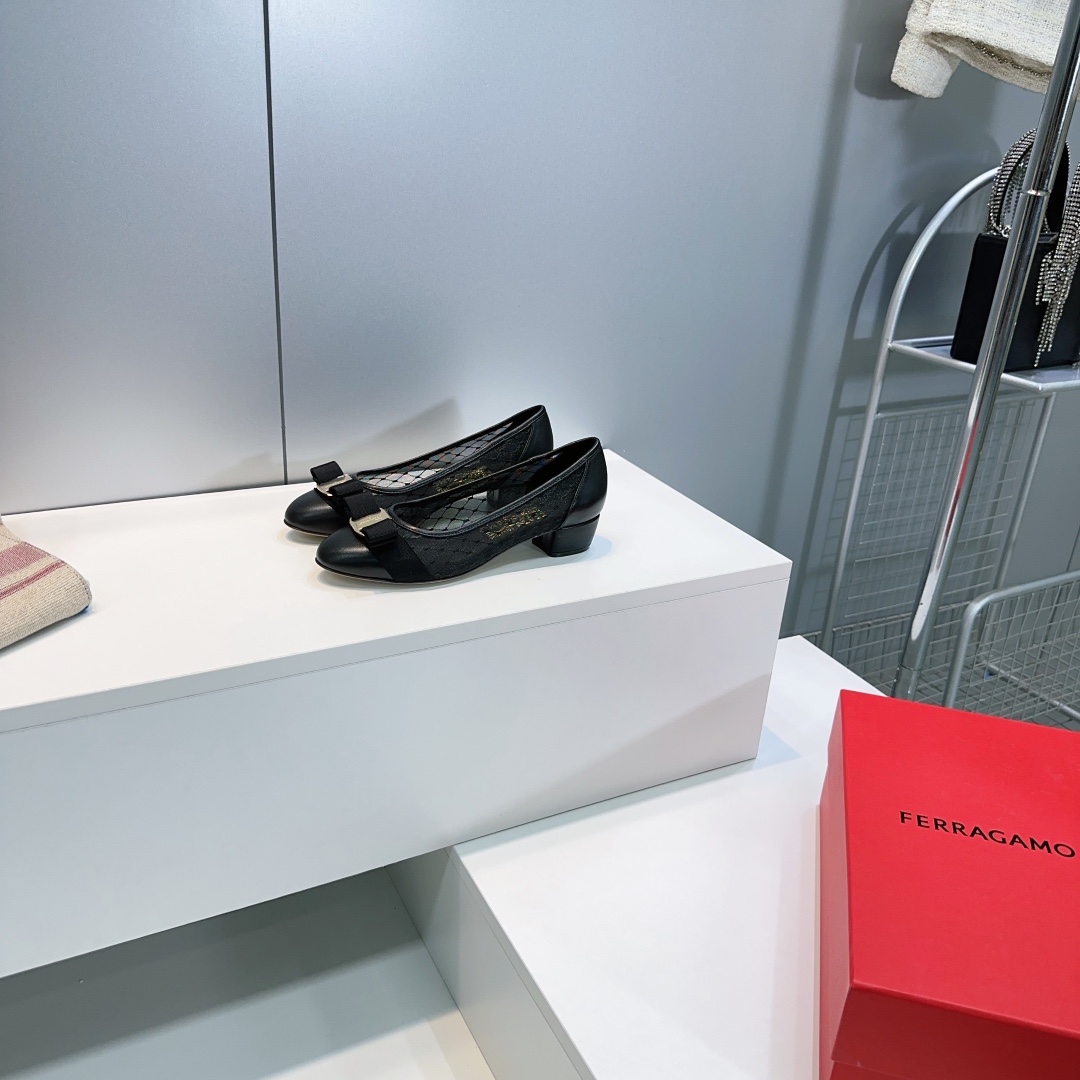 Harrods Salvatore Black Ferragamo Vara Mesh Heels 30 | Harrods