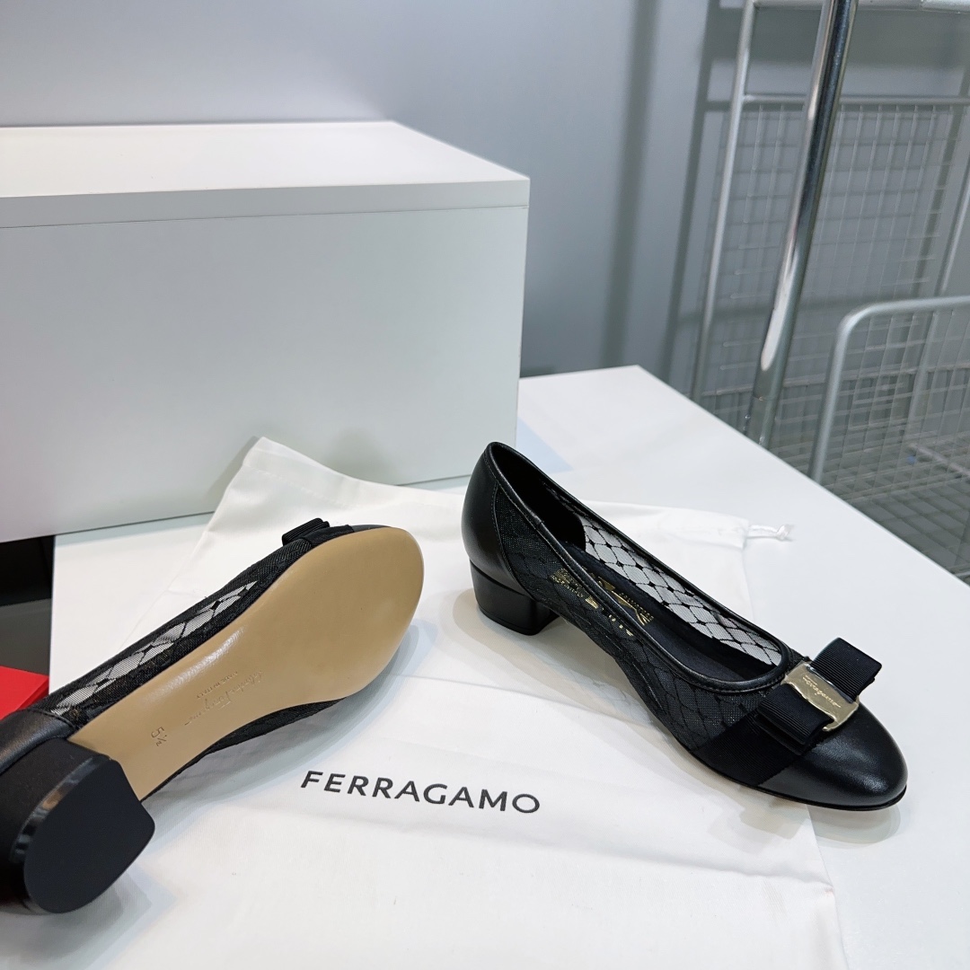 Harrods Salvatore Black Ferragamo Vara Mesh Heels 30 | Harrods