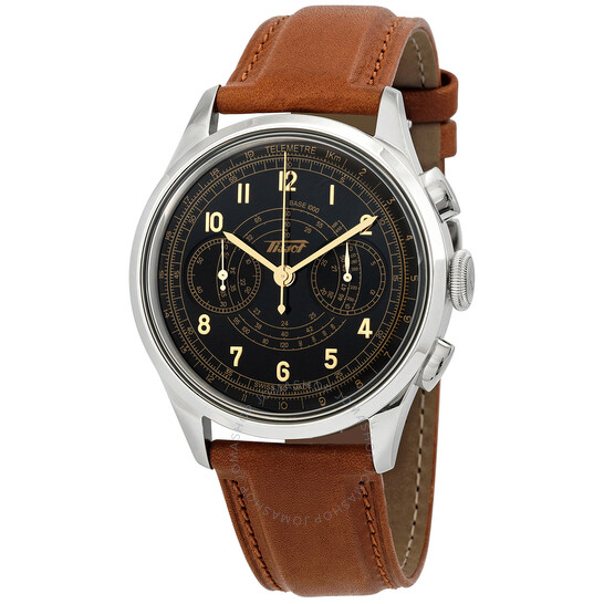 Heritage Telemeter Chronograph Automatic Black Dial Men's Watch