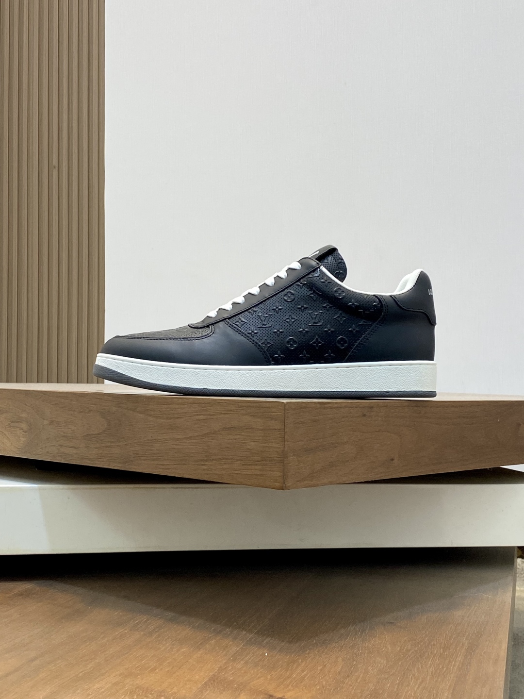 HermÃ¨s Black White Monogram Calfskin Sneakers