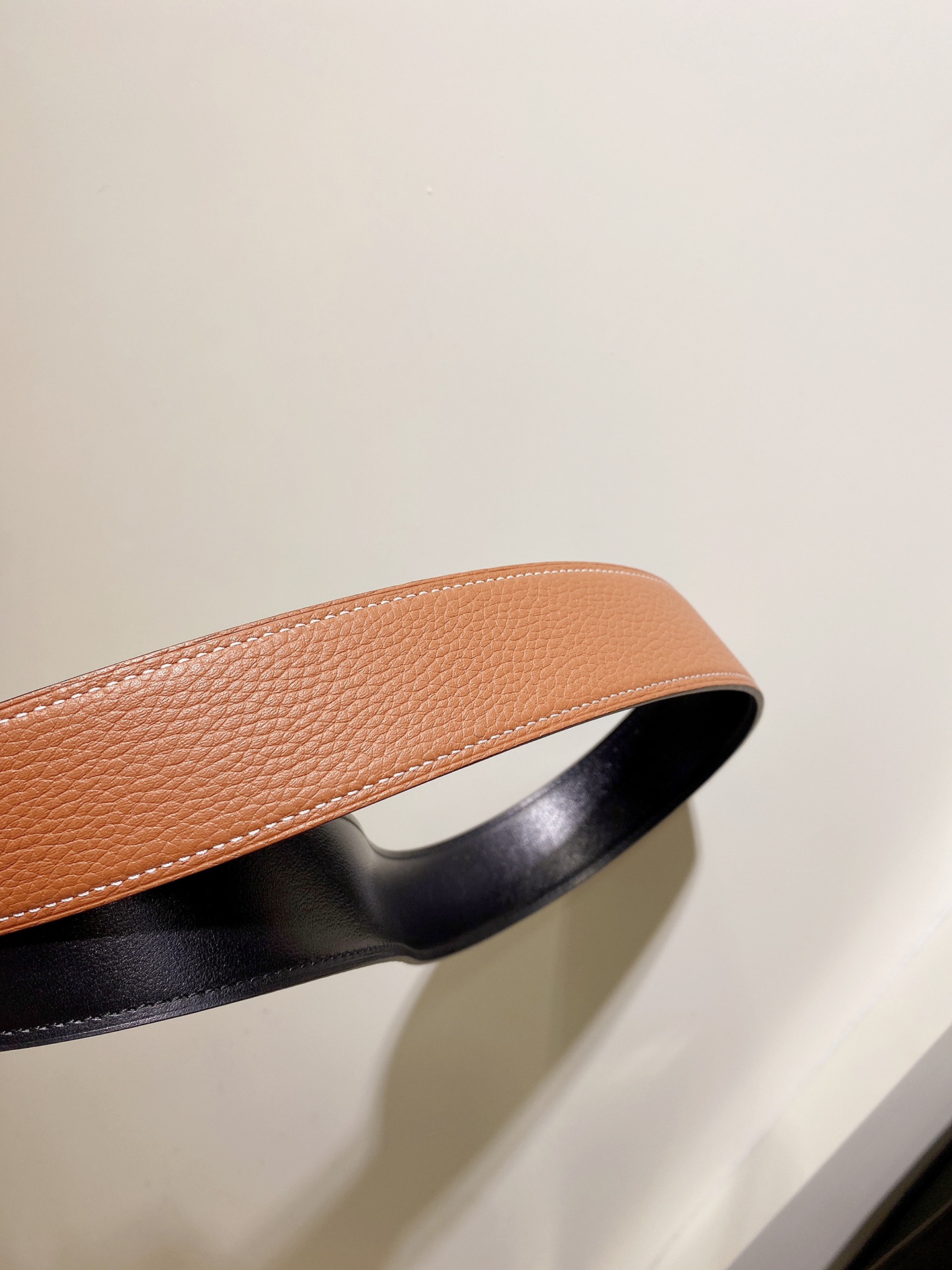 HermÃ¨s Brown Leather Belt with Black H Buckle