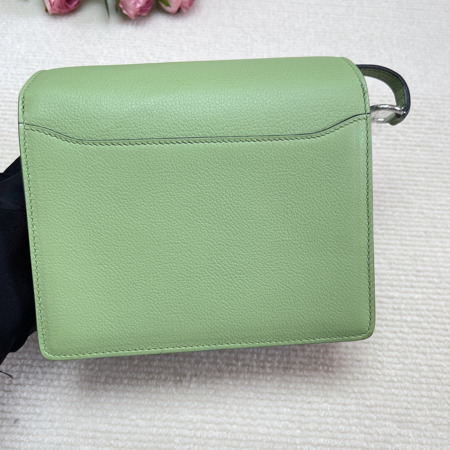 Hermes 2021 Evercolor Mini Sac Roulis 18 - Green Crossbody