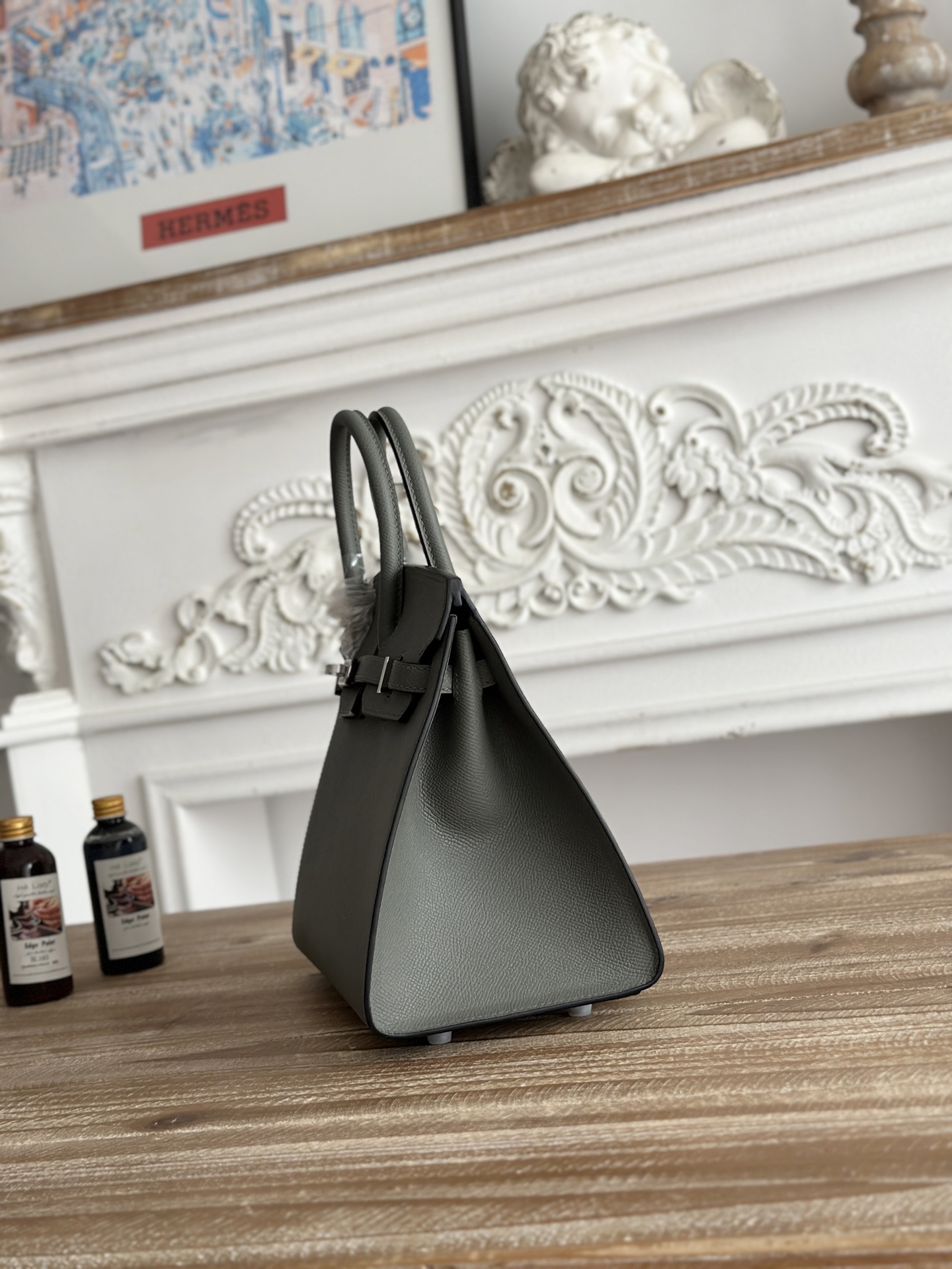 Hermes 2023 Birkin 30 Togo Vert Amande/Palladium