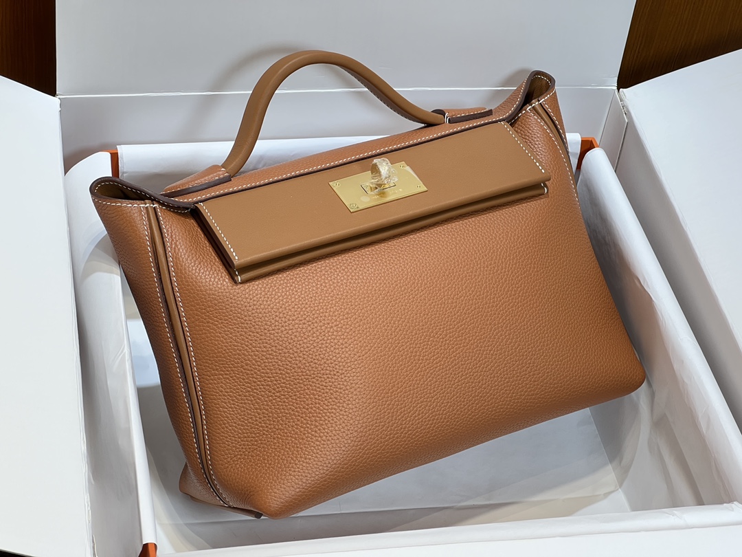 HERMES 24/24 Vingt Quastre Gold Brown