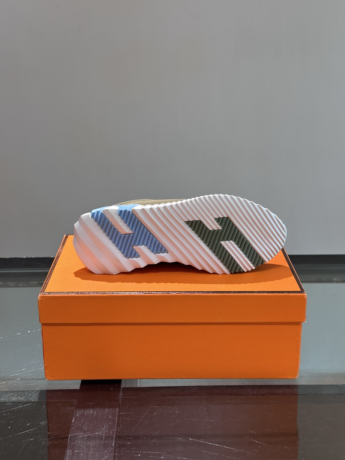 Hermes  Air Mesh Suede Goatskin Bouncing Sneakers  Vert D’eau Celadon