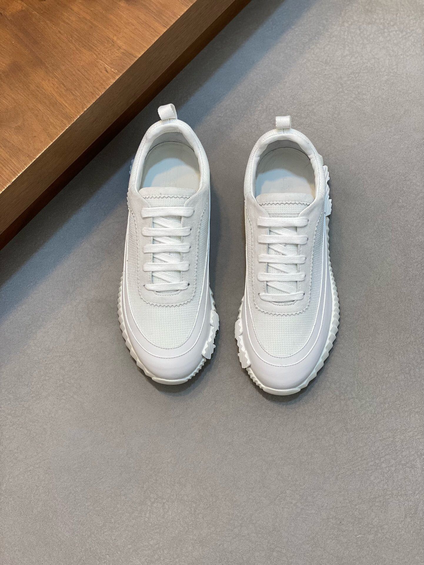 Hermès Iro White Sneakers - Perforated Leather, Iconic 'H'