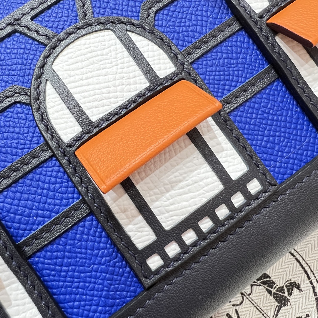 Hermes Birkin 20 Sellier Faubourg Blue Multicolor Madame