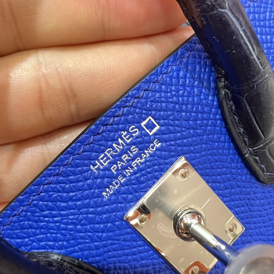 Hermes Birkin 20 Sellier Faubourg Blue Multicolor Madame