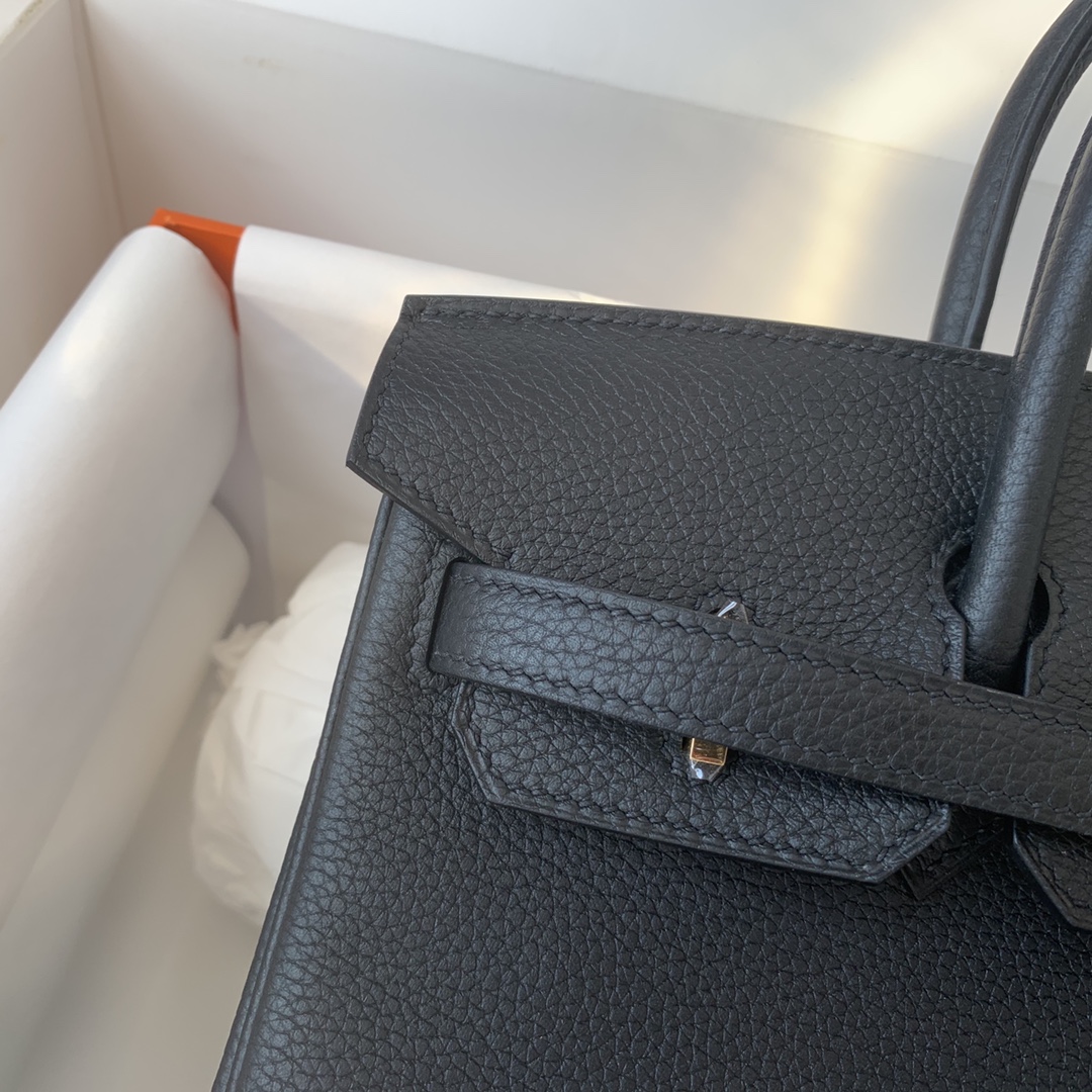 Hermes Birkin 25 Black Togo Gold Hardware