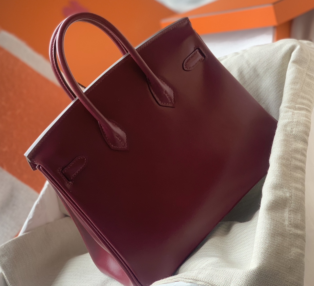 Hermes Birkin 25 Burgundy Leather