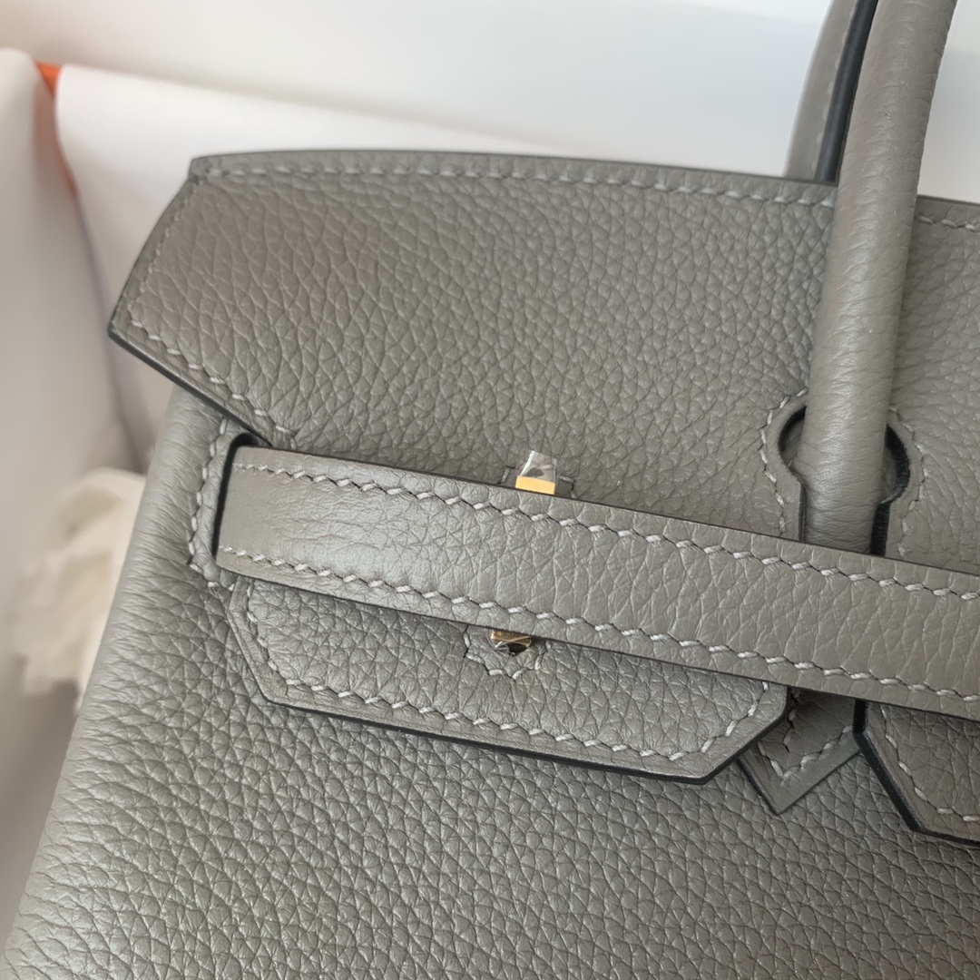 Hermes Birkin 25 Togo Gris Meyer GHW