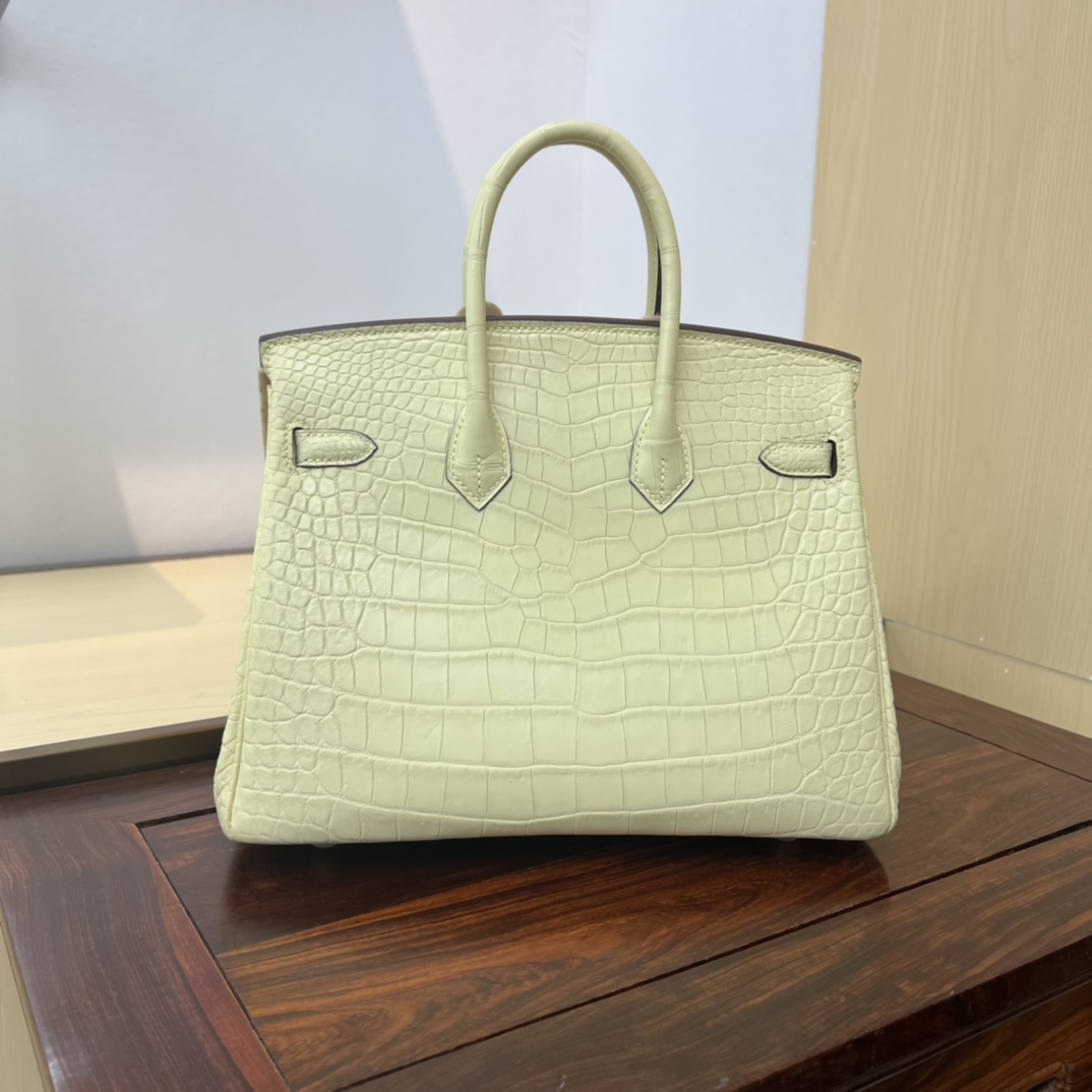 Hermes Birkin 25 Vert D'Eau Matte Alligator Gold Hardware