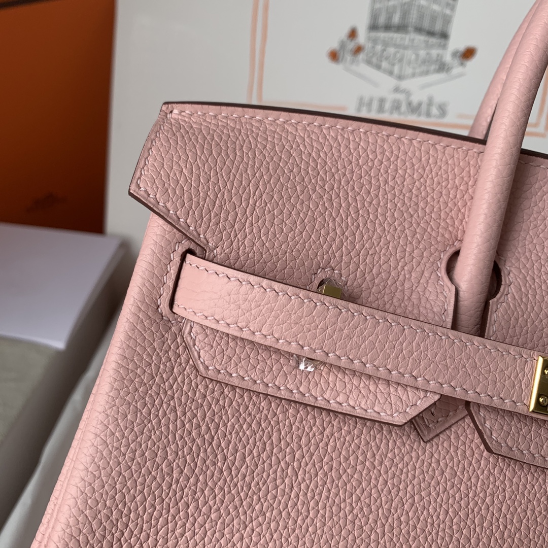 Hermes Birkin 25cm 3Q Pink Handmade Hand Stitchin