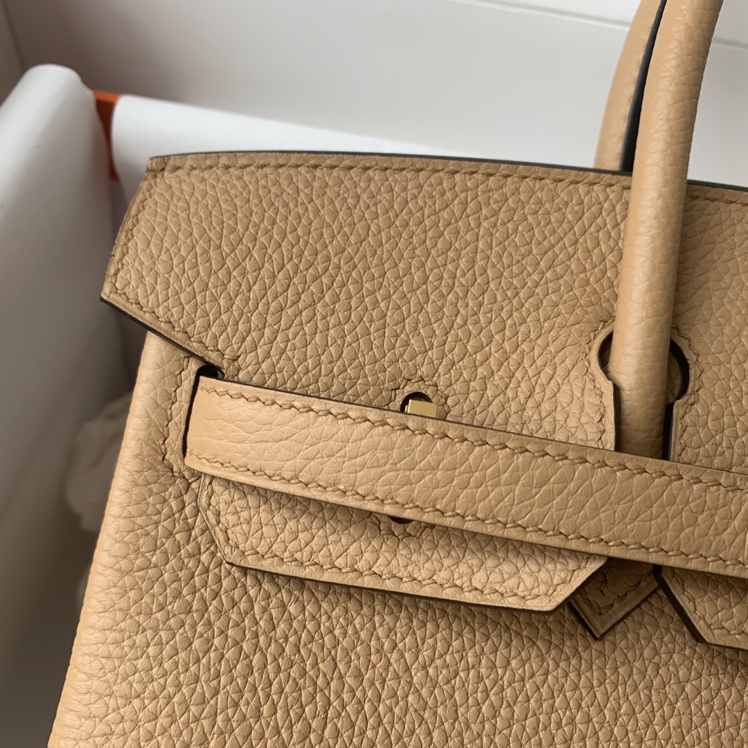 Hermes Birkin 25cm Beige Marfa Togo GHW