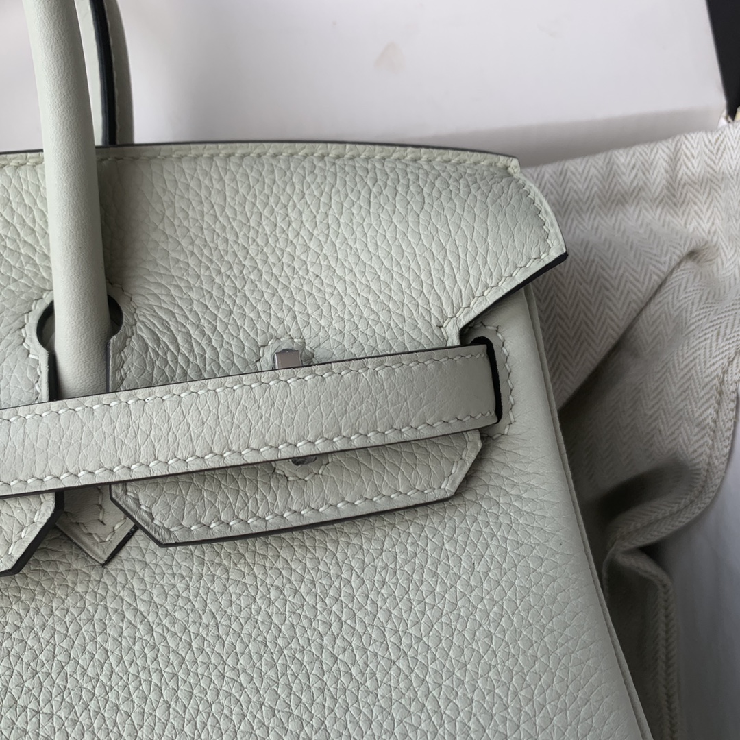 Hermes Birkin 30 Bag Gris Neve With Palladium Hardware