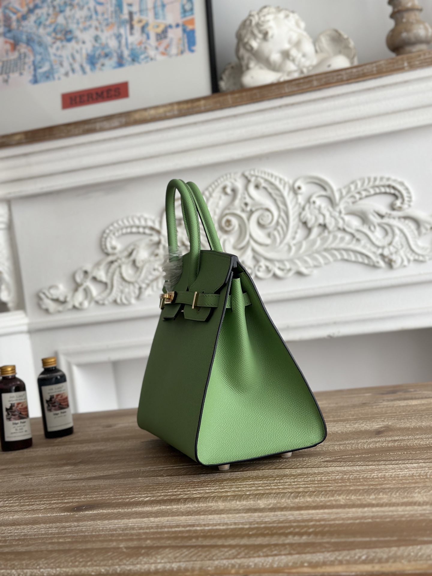 Hermes Birkin 30 Sellier Vert Criquet Green Epsom Leather