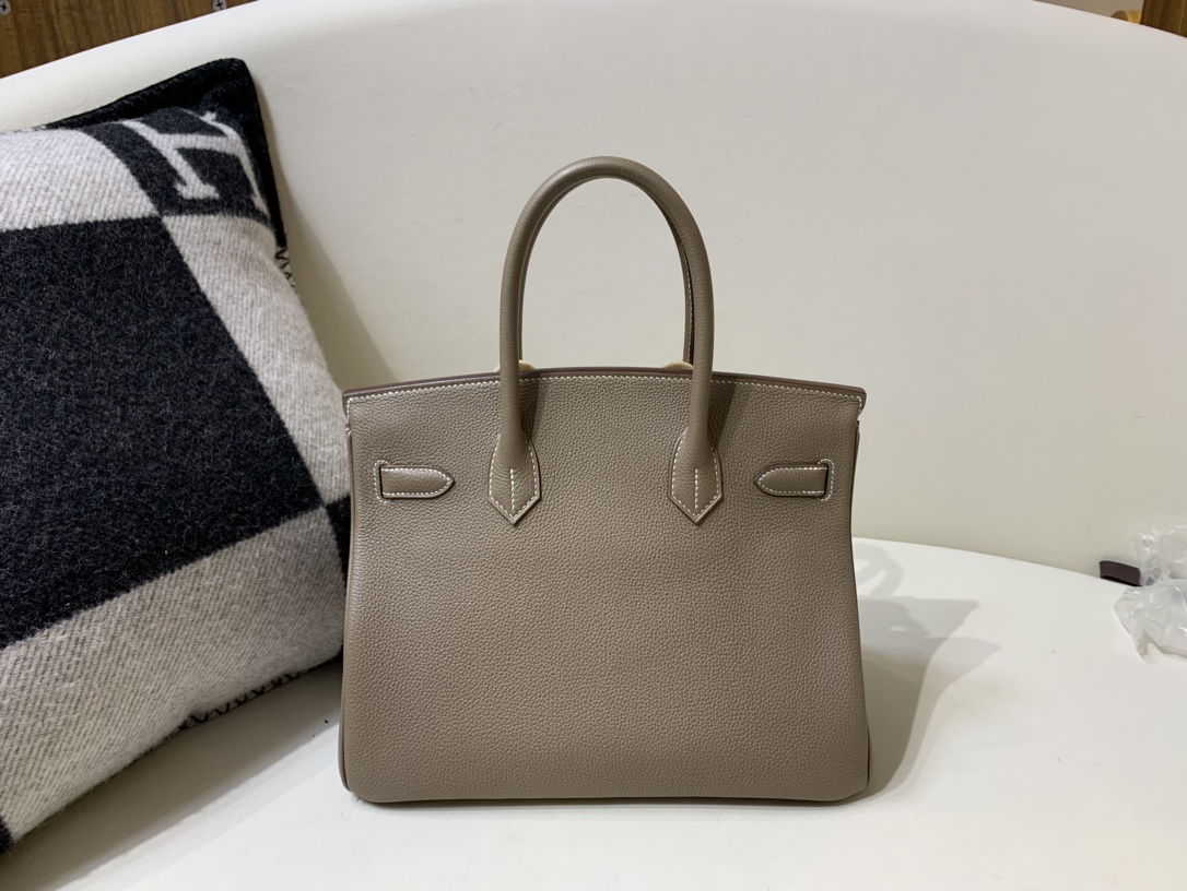 Hermes Birkin 30 Togo Etoupe Gold Buckle Gold Lock