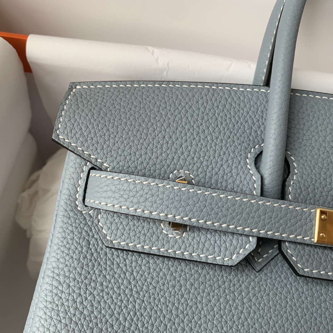 Hermes Birkin 30 Togo J7 blue lin Silver hardware