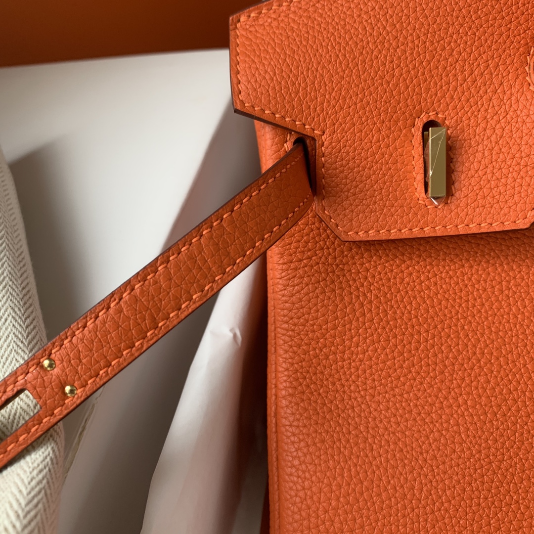 Hermes Birkin 30cm Orange Togo Bag Gold Hardware True
