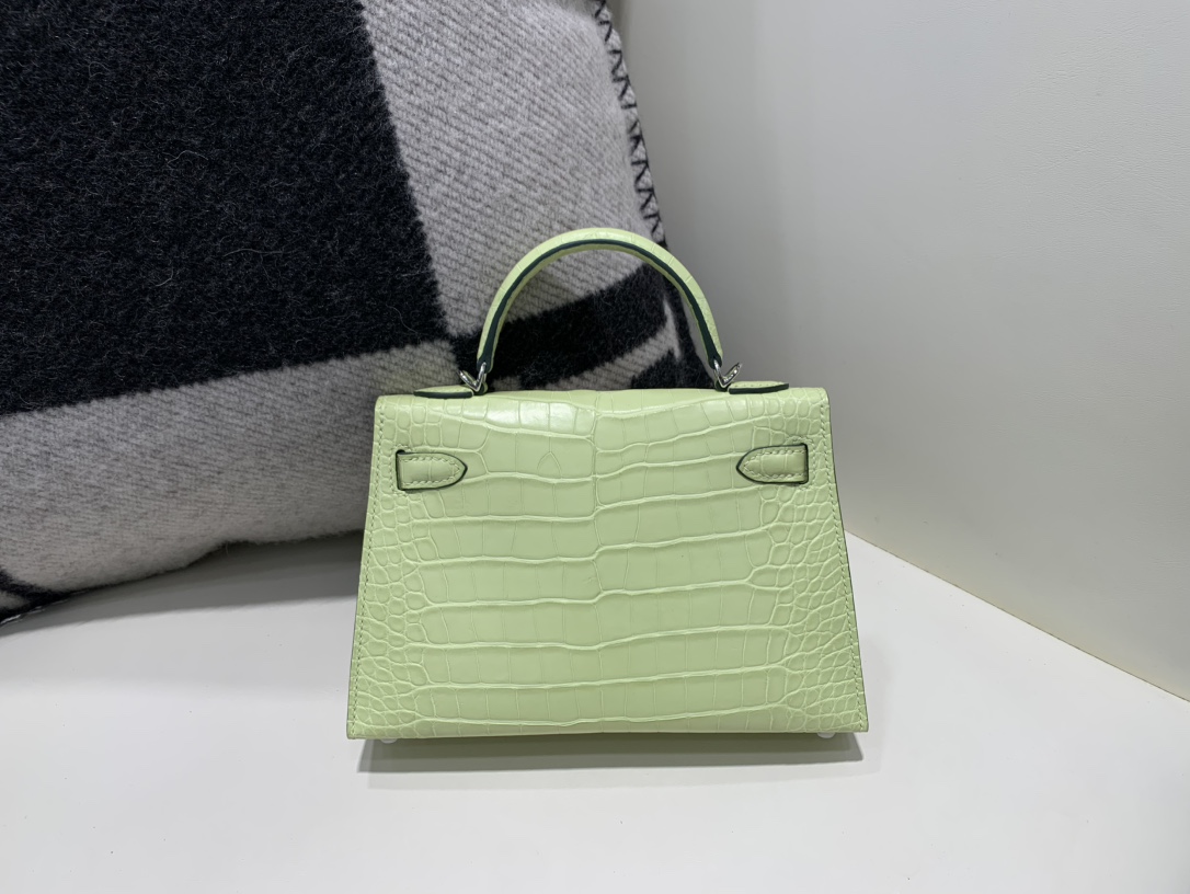 Hermes Birkin Alligator matt 6U Mint green 25cm