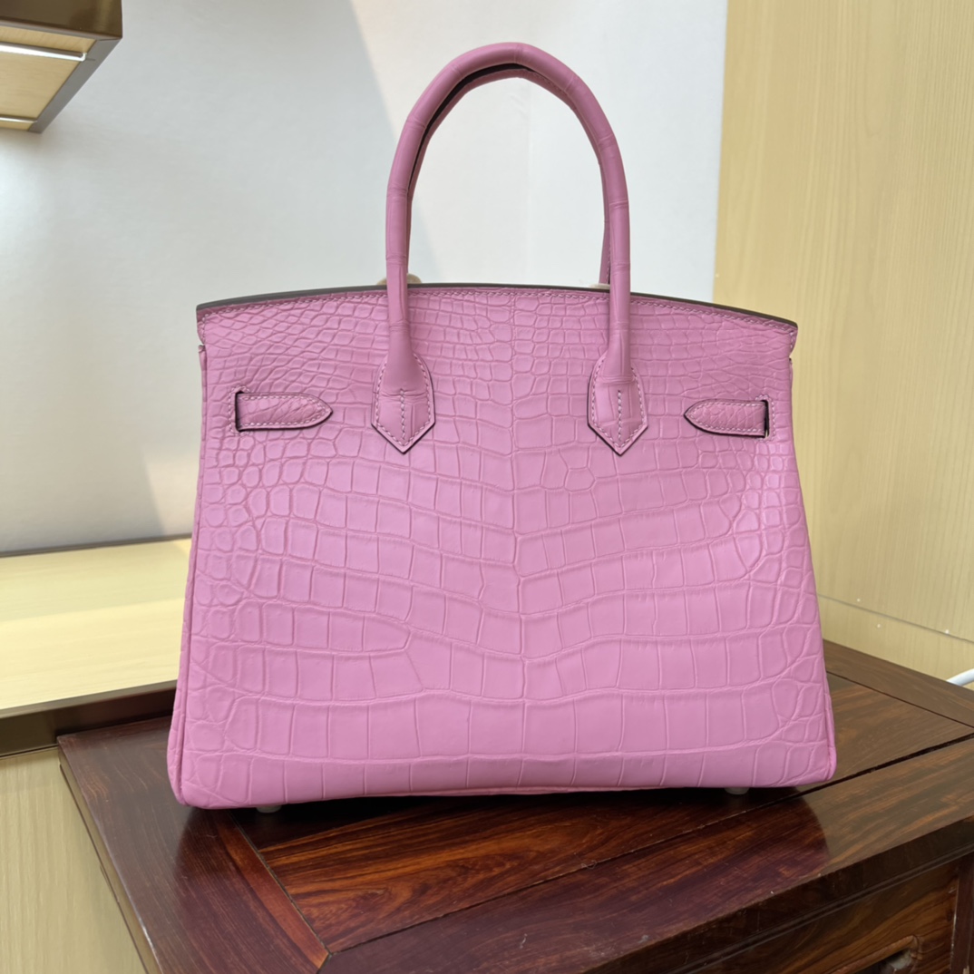 Hermes Birkin B30 In Pink Crocodile GHW