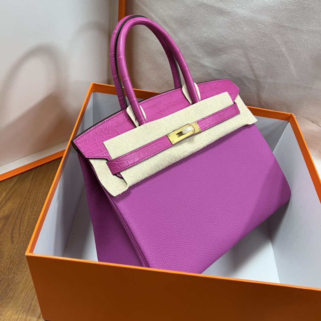 Hermes Birkin Bag 25 cm Anemone Purple