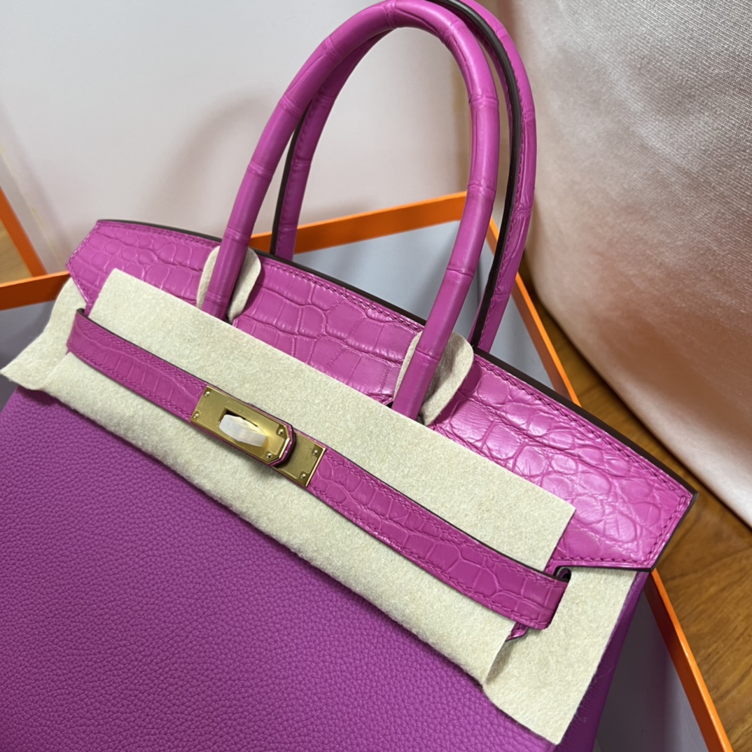 Hermes Birkin Bag 25 cm Anemone Purple