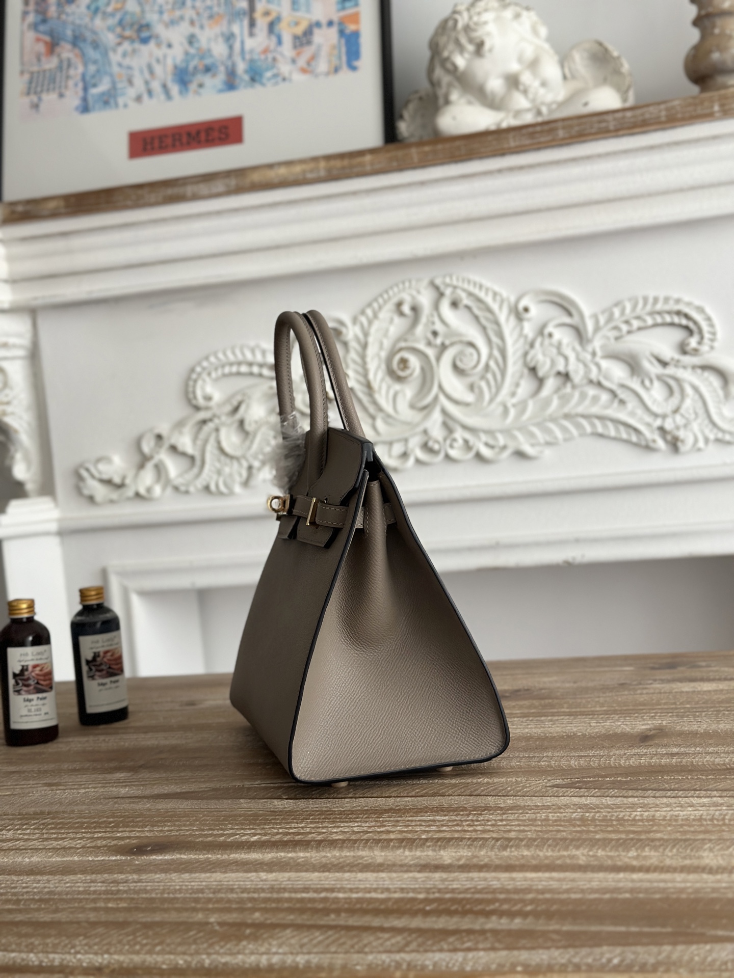 Hermes Birkin Bag 30 Etoupe Grey Togo Leather