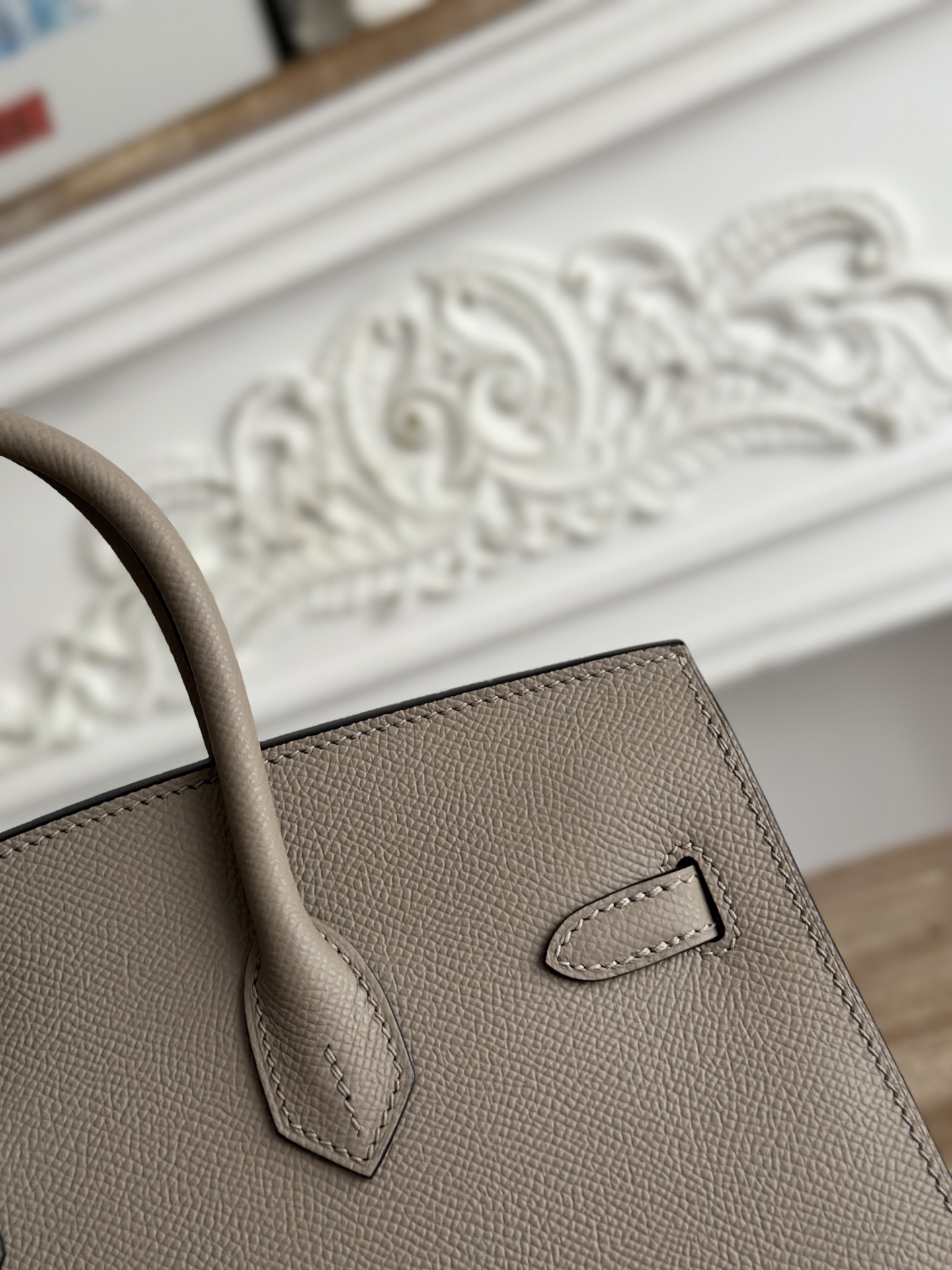 Hermes Birkin Bag 30 Etoupe Grey Togo Leather Women’s Handbag