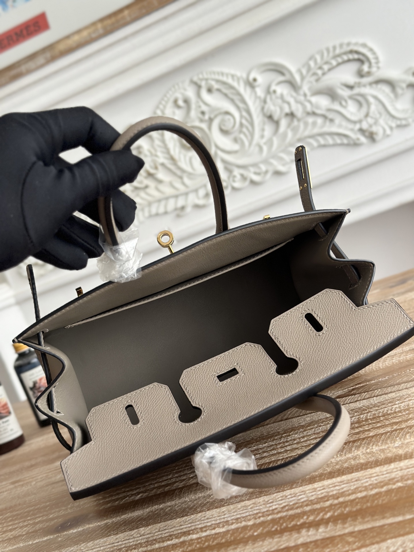 Hermes Birkin Bag 30 Etoupe Grey Togo Leather Women’s Handbag