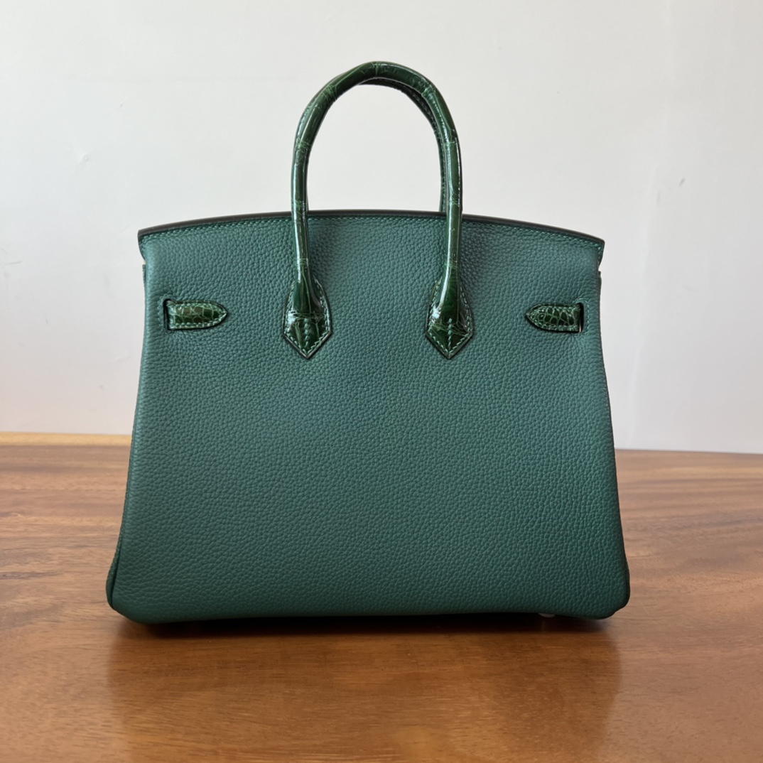 Hermes Birkin Bag Togo Leather Mix Crocodile Leather