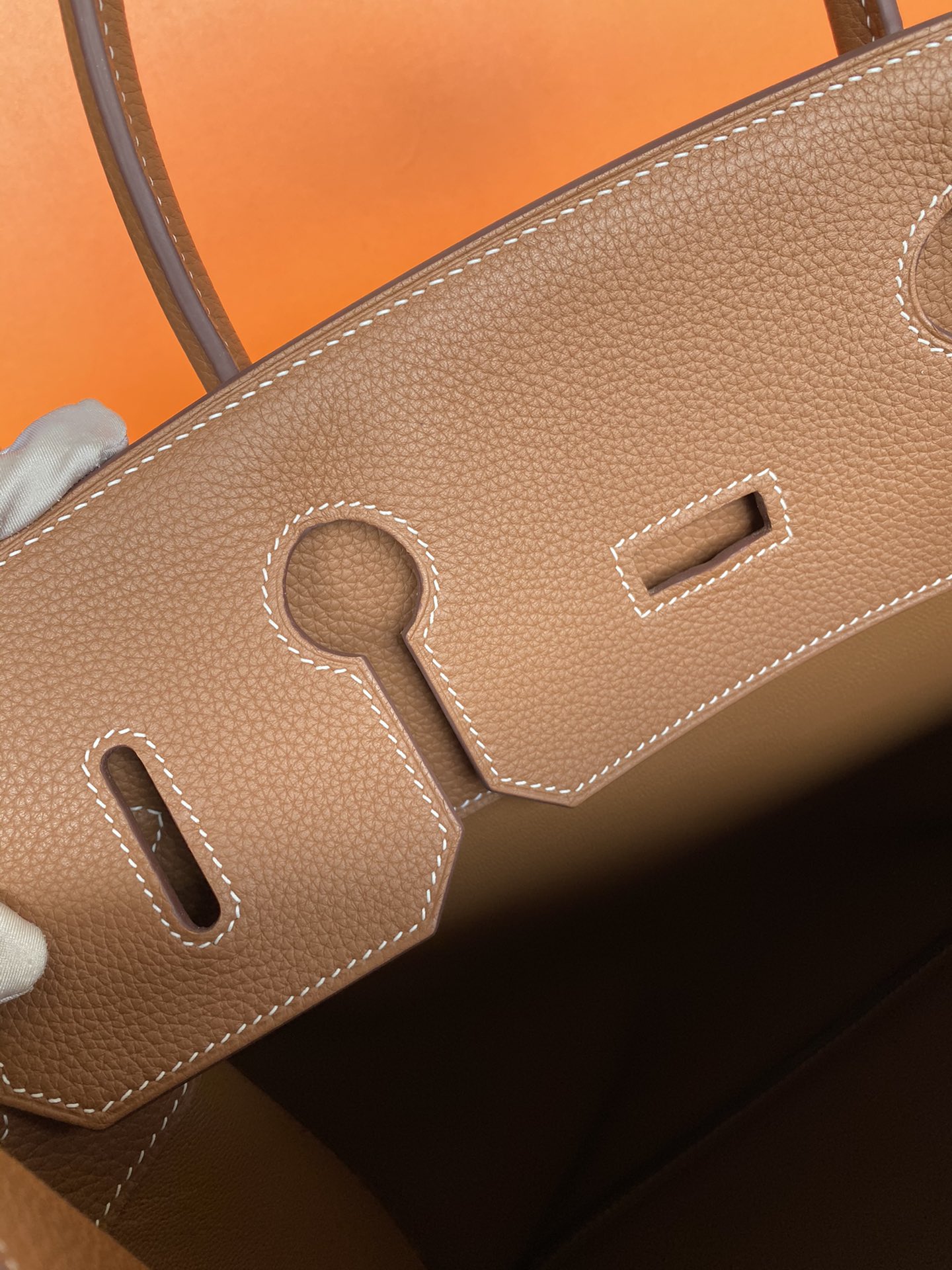 Hermes Birkin HAC Bag Togo Leather Palladium Hardware In Brown