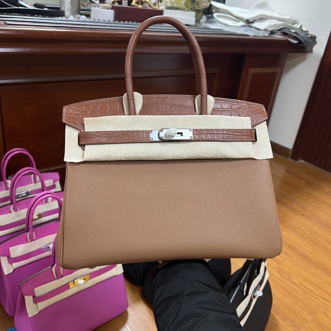HERMES BIRKIN HANDBAG B30 TOGO LEATHER