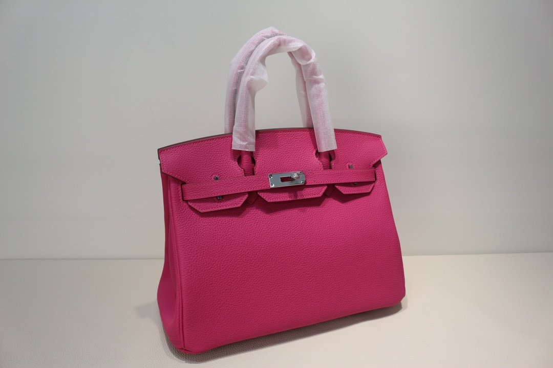 Hermes Birkin Handbag Pink Epsom with Palladium Hardware 30cm