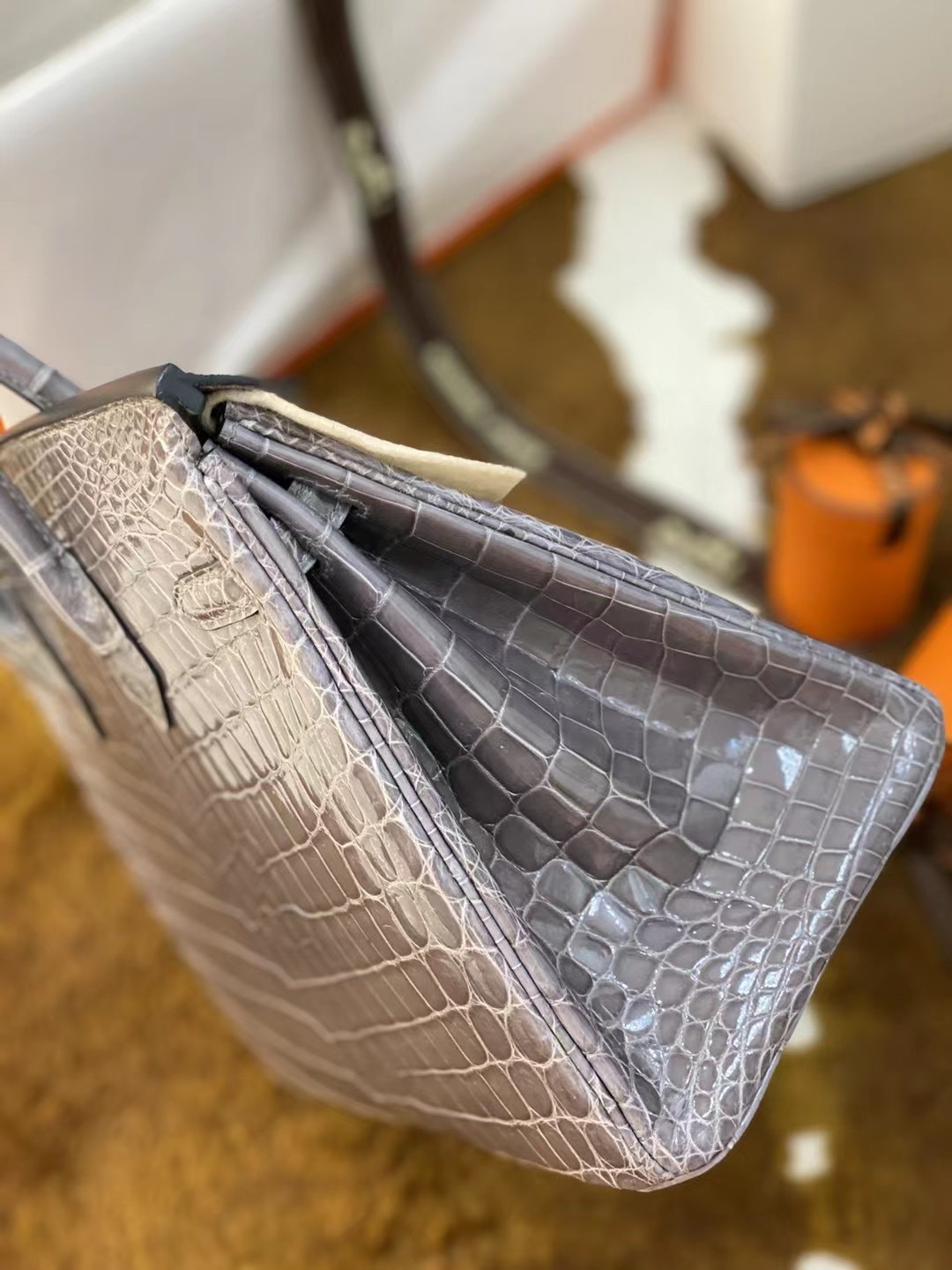 Hermes Birkin HSS 30 Bag Crocodile Gris Tourterelle