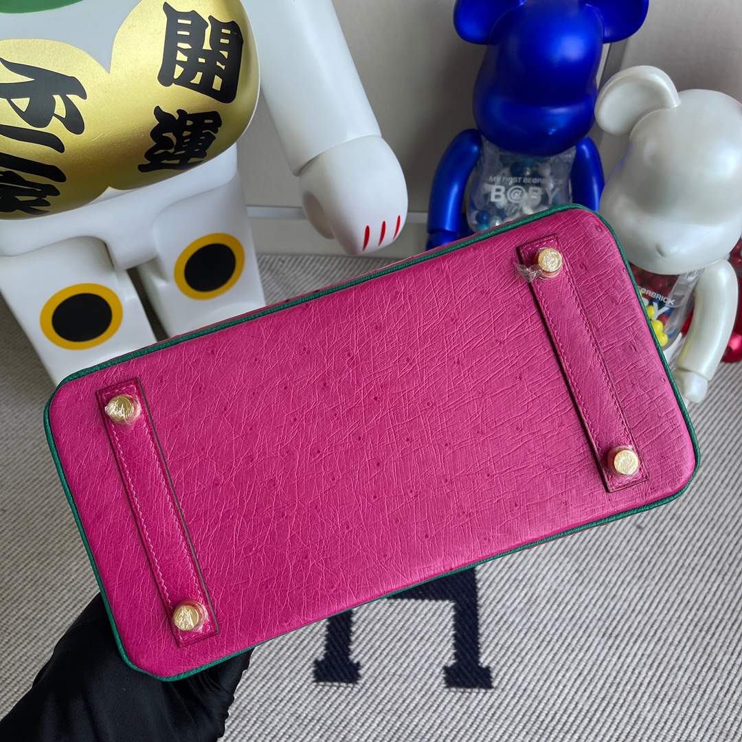 Hermes Birkin HSS Bi-color Ostrich Leather 2-tone