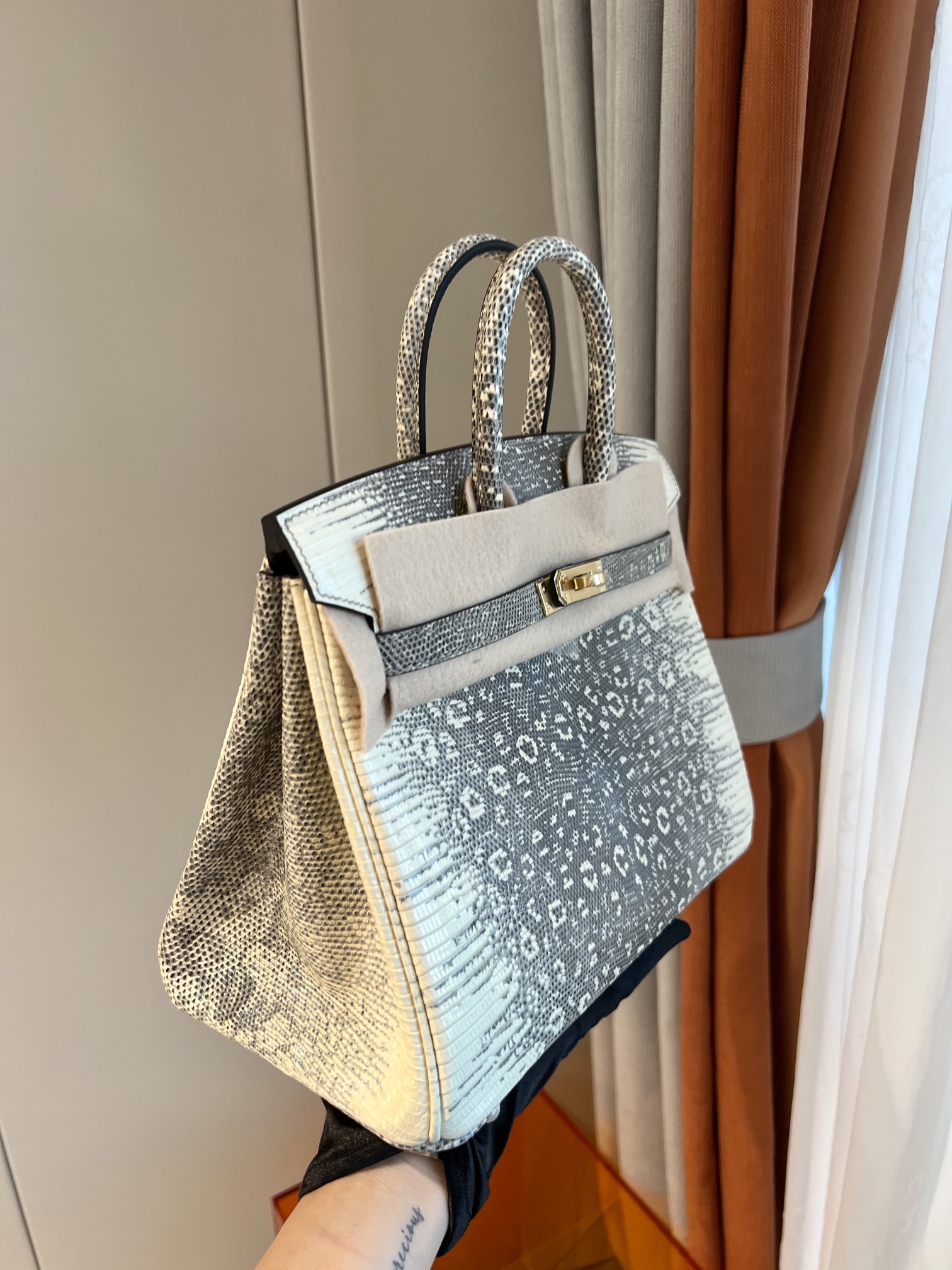 Hermes Birkin Lizard Skin Vip Handbag