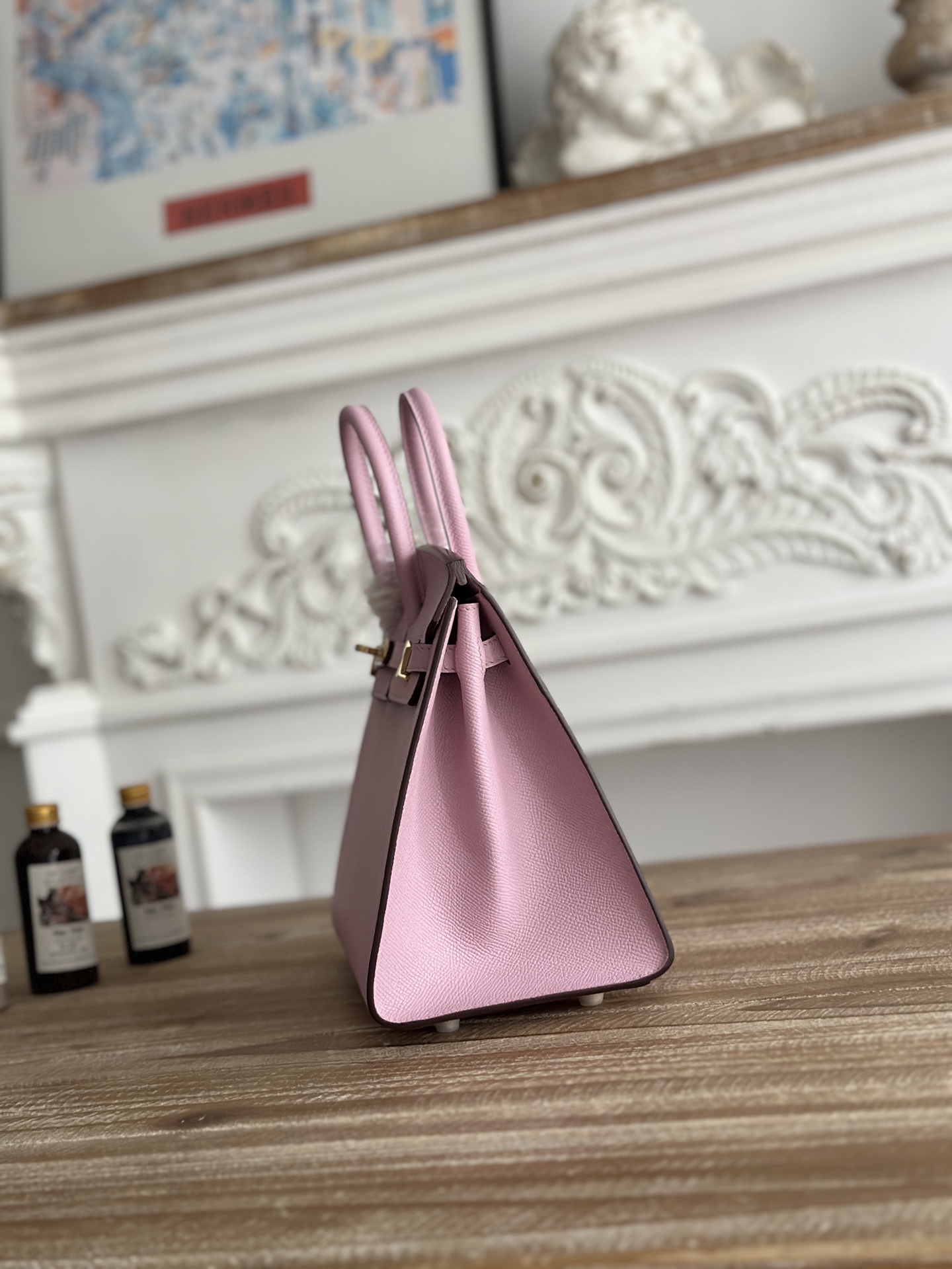 Hermes Birkin Sellier 25 Mauve Sylvestre Gris Perle Rose