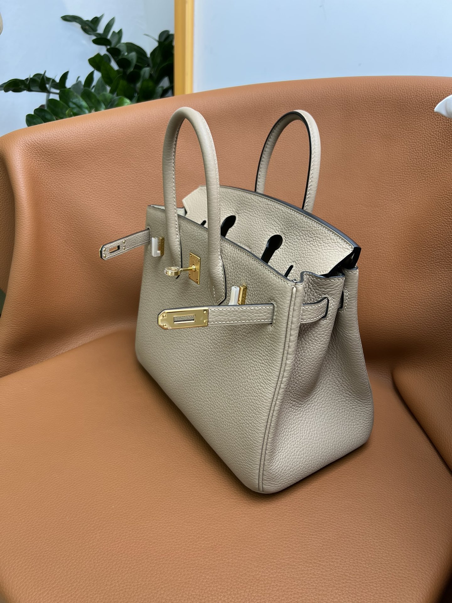 Hermes Birkin Super Size 25 Togo Leather Beige