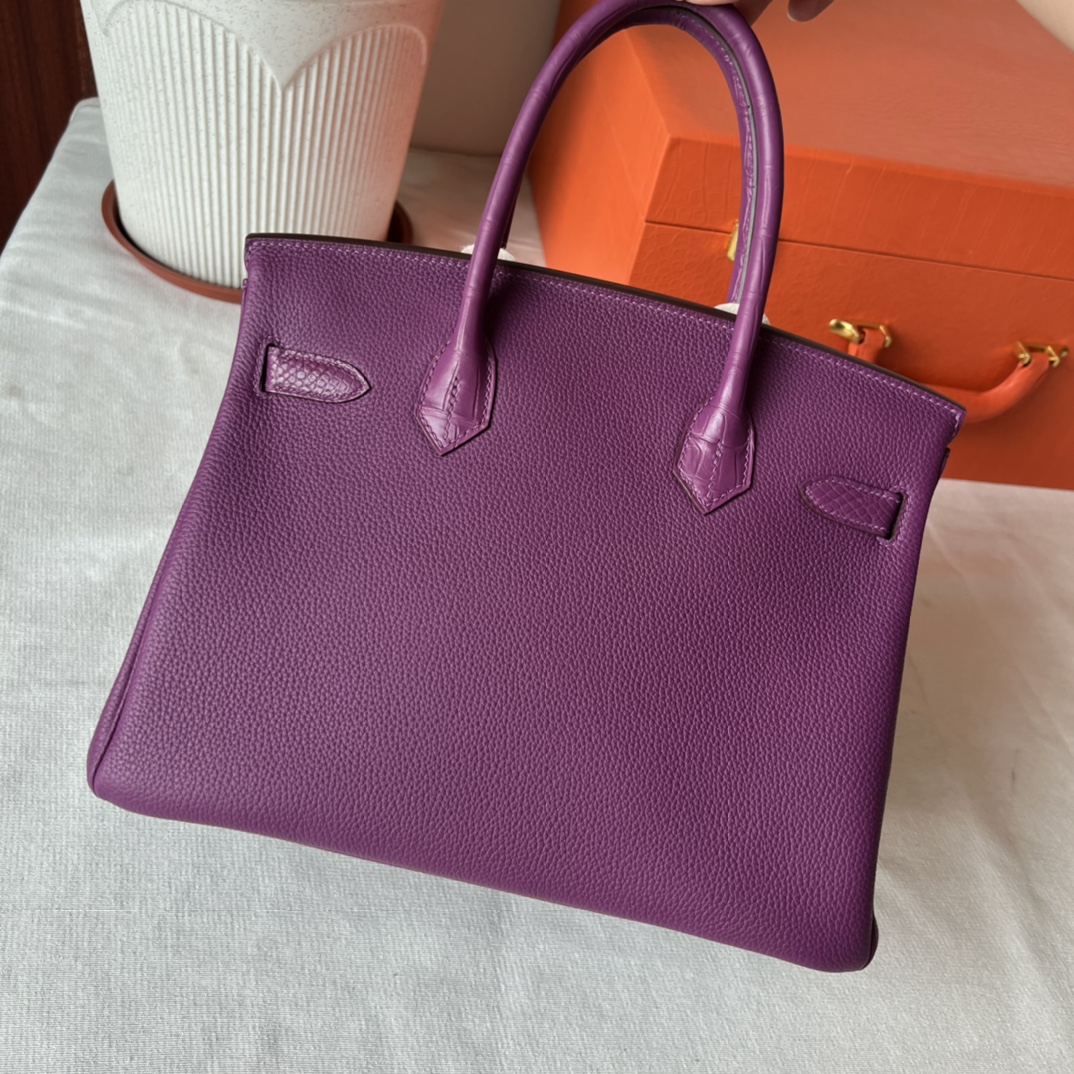 Hermes Birkin Togo Bag 25 cm Purple
