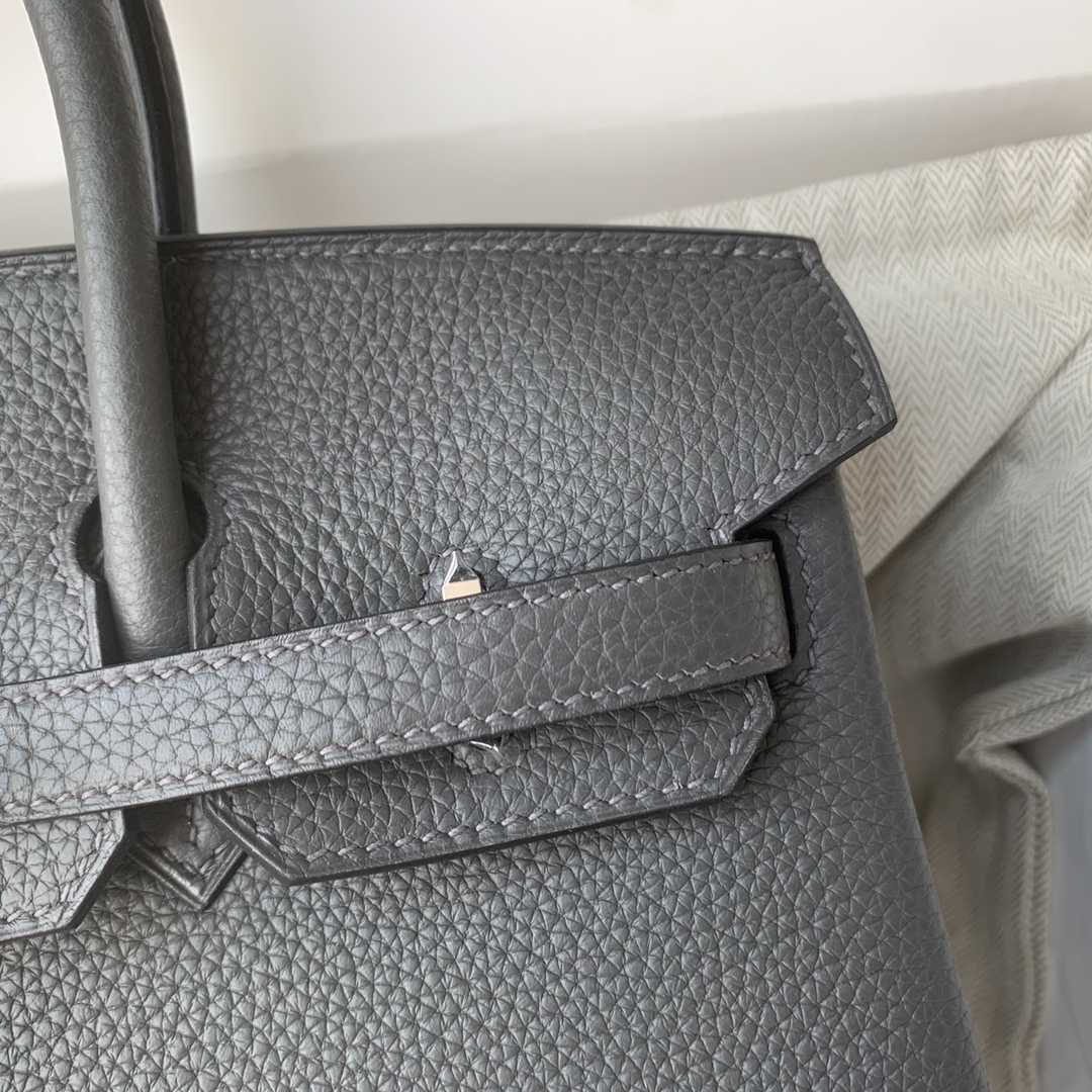 Hermes Birkin Vert Amande Togo 25CM Handmade Hand-sewn Bag